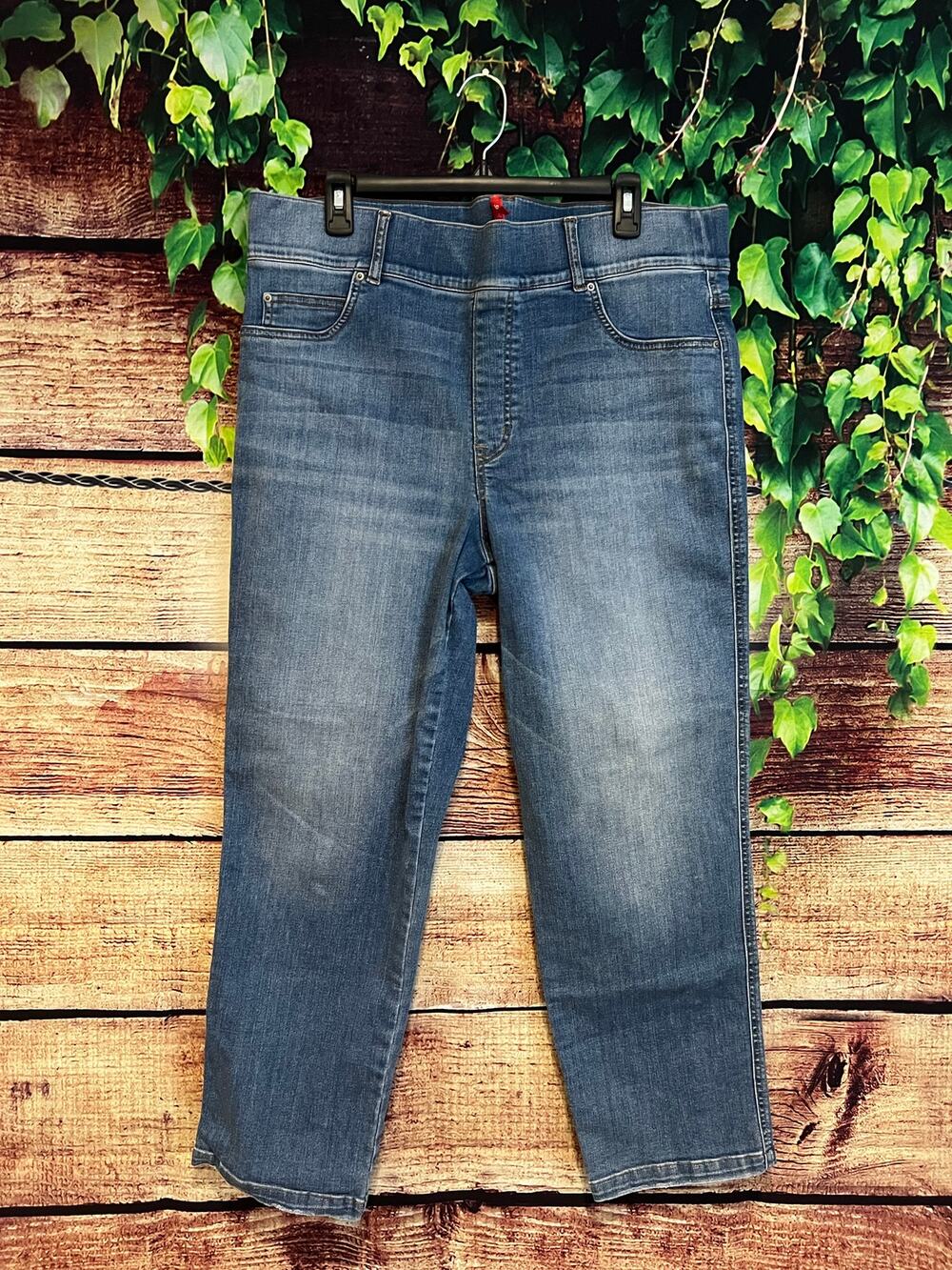 Spanx Straight Leg Jeans Jeggings Light Blue Pull On Stretch Womens Size 2X